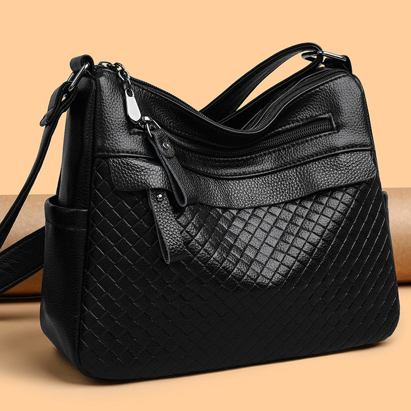 Women's Multi-Layer, High-Capacity, Soft Leather Versatile Crossbody Bag