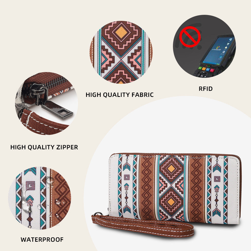 Bohemian Wind Belt RFID Wallet Retro High Sense
