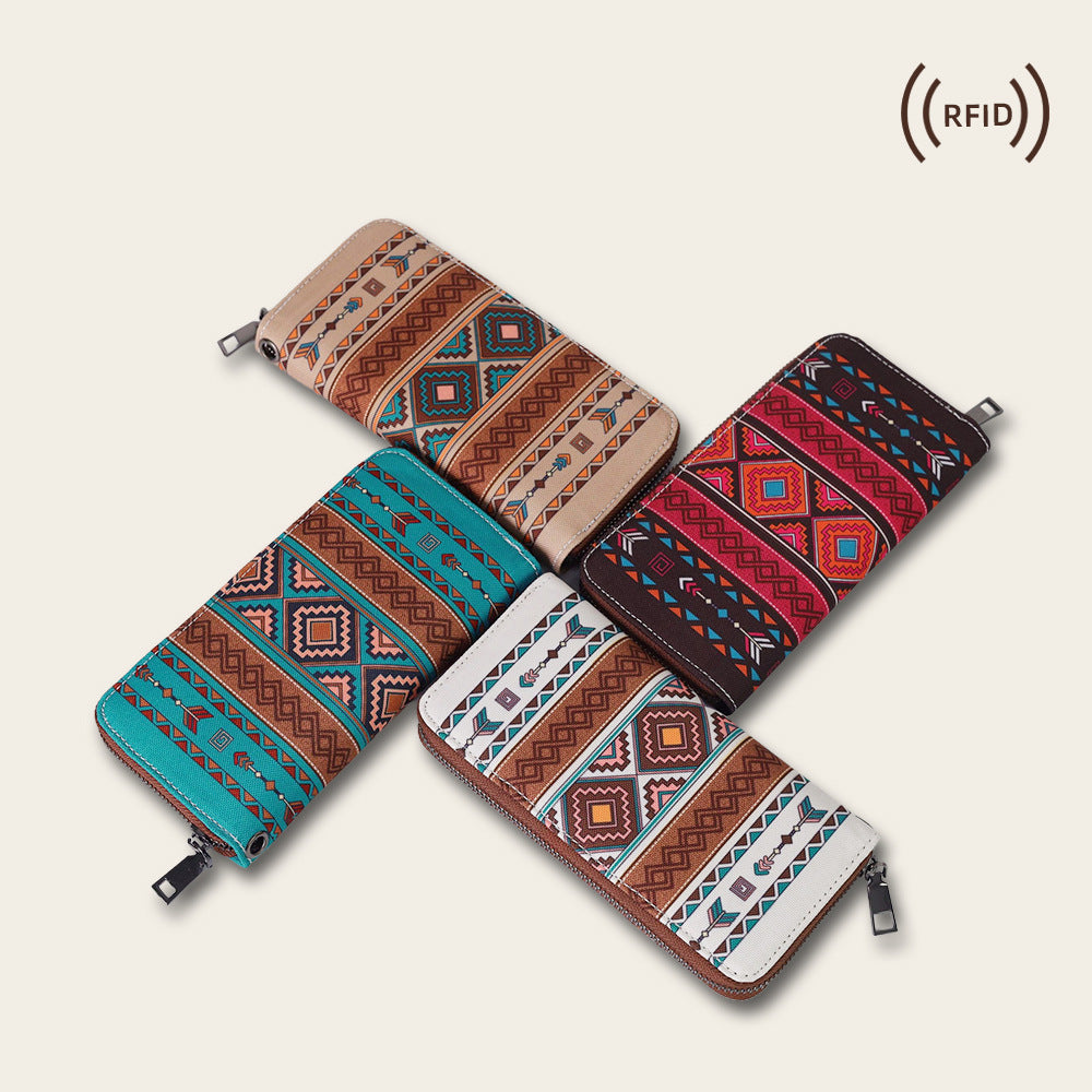 Bohemian Wind Belt RFID Wallet Retro High Sense